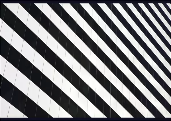 Argentina, Buenos Aires Province, Buenos Aires. Abstract view of a skyscraper in the financial district of the microcentro of