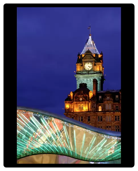 Scotland, Edinburgh, Balmoral Hotel Clock Tower