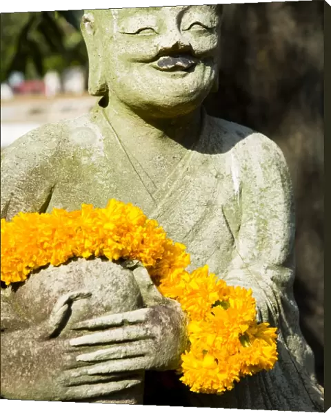 Thailand, Bangkok, Wat Benchamabophit. Statue in the grounds of the Wat Benchamabophit also known as the