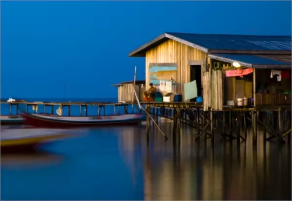 Sabah Malaysia, Borneo, Mabul Island. Water village on Mabul Island near Sipadan