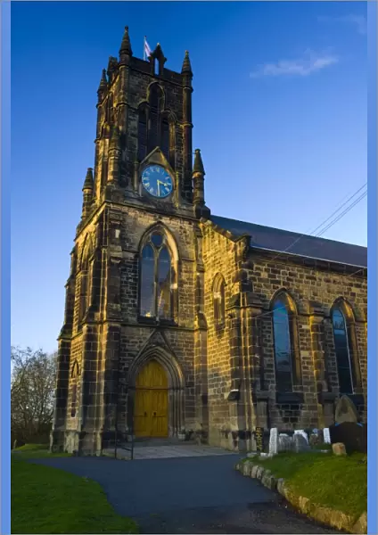 England, Tyne & Wear, Earsdon. The Saint Albans Church in Earsdon, a prominent landmark near the Northumberland