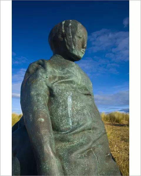 England, Tyne & Wear, South Shields. One of the 22 bronze statues forming the Conversation Piece artwork located near Little