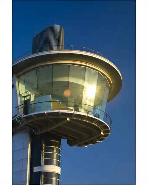 England, Tyne and Wear, Wallsend. A space age viewing platform overlooking the Segedunum fort