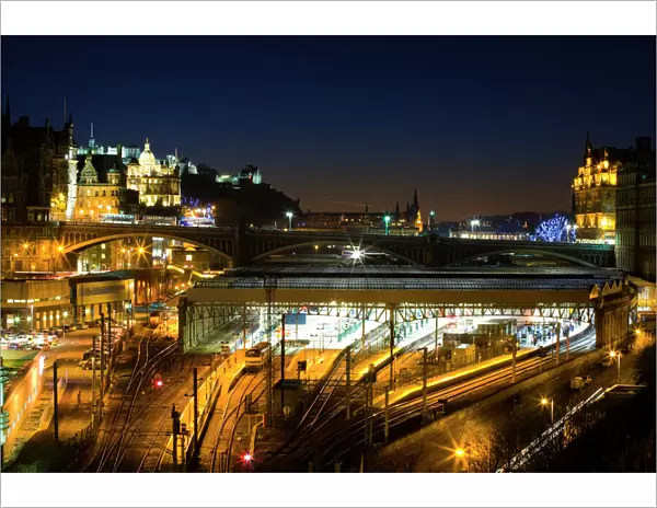 Scotland, Edinburgh, Waverley Station. Waverley station, the principal railway station in Edinburgh