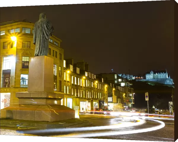 Scotland, Edinburgh, George Street. Statue of Dr Thomas Chalmers, a noted scholar