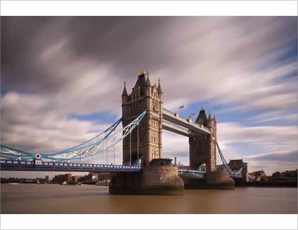 England, Greater London, Pool of London. The iconic Tower Bridge which spans the River Thames near the Tower