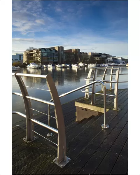 England, Lincolnshire, Lincoln. Brayford Quays, a waterfront development in the City of Lincoln located on the