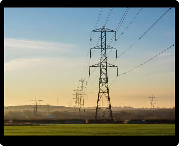 England, Northumberland, Electricity Pylons