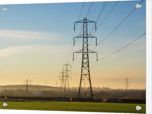 England, Northumberland, Electricity Pylons