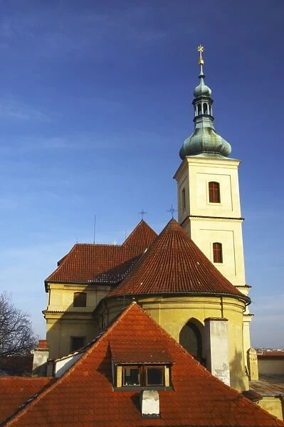 Czech Republic, Prague, Mala Strana. Typical Prague architecture of the lesser town or little quarter