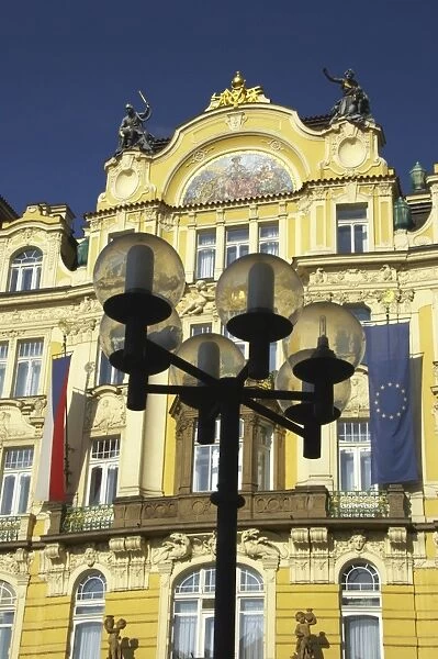 Czech Republic, Prague, Old Town. Typical Prague architecture of a building in the Old Town Square