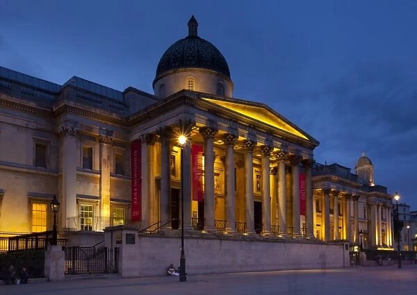 England, Greater London, City of Westminster. The National Gallery located in Trafalgar Square