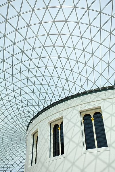 England, Greater London, London Borough of Camden. The covered great courtyard of the British Museum