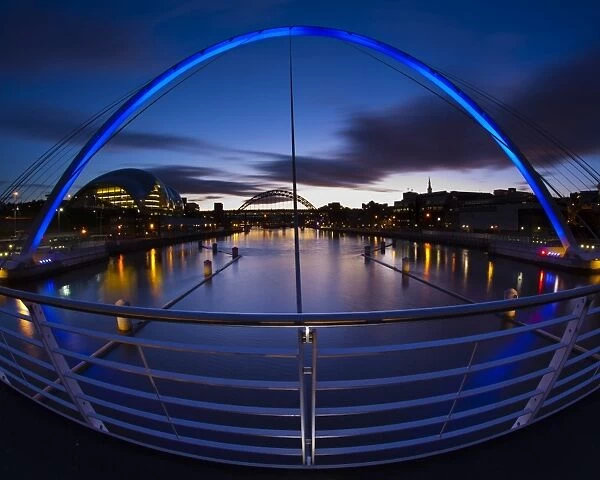 England, Newcastle upon Tyne & Gateshead. The Gateshead Millennium Bridge