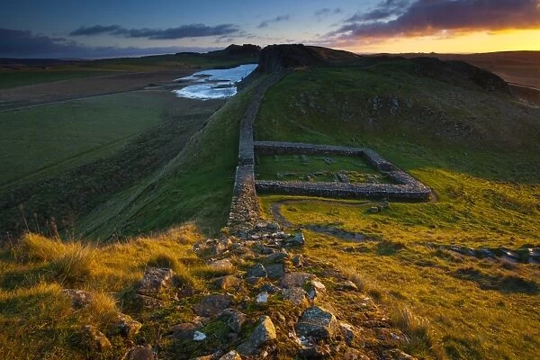 England, Northumberland, Hadrians Wall. Milecastle 39 on Hadrians Wall