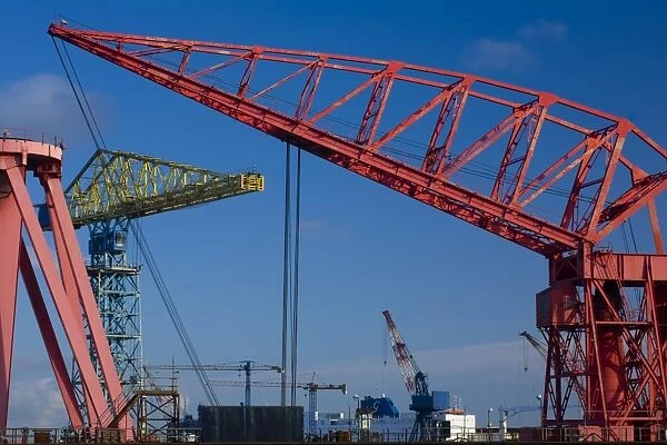 England, Tyne and Wear, Newcastle Upon Tyne. The Swan Hunter shipyard near Wallsend