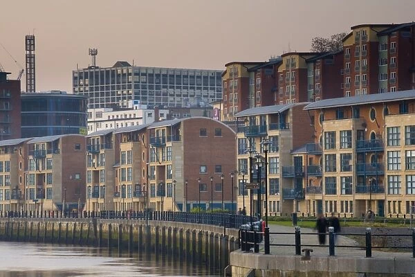England, Tyne and Wear, Newcastle Upon Tyne. Modern apartments continue to appear along the Tyne with the ongoing development of