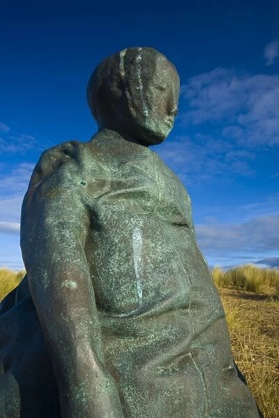 England, Tyne & Wear, South Shields. One of the 22 bronze statues forming the Conversation Piece artwork located near Little