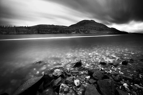Loch Side. Scotland, Scottish Highlands, Loch Laggan