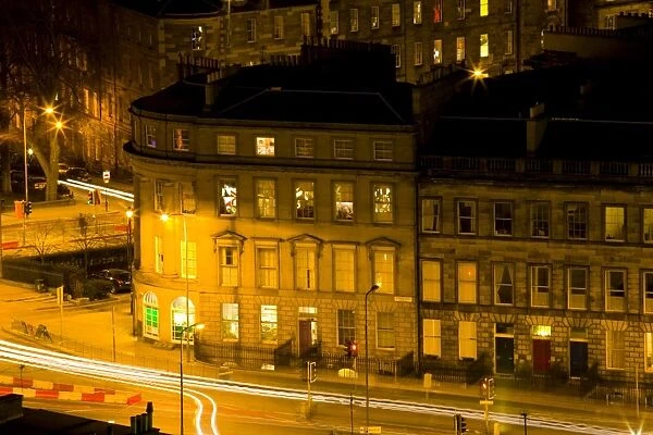 Scotland, Edinburgh, Edinburgh City. Impressive architecture of the buildings in Leopold Place