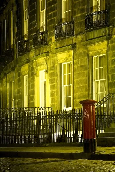 Scotland, Edinburgh, Edinburgh City. The curved frontage of the Georgian Calton Terraces