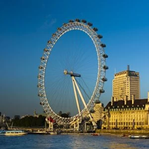 England, Greater London, London Borough of Lambeth. The London Eye (also known as the Millennium Wheel), the tallest Ferris wheel in Europe located on the south bank of the
