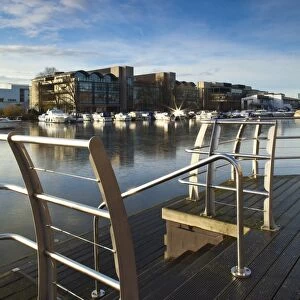 England, Lincolnshire, Lincoln. Brayford Quays, a waterfront development in the City of Lincoln located on the