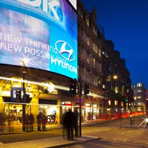 England, London, Piccadilly Circus. Piccadilly Circus located in the Londons West End in the City