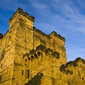 England, Tyne & Wear, Newcastle Upon Tyne. The Newcastle Castle Keep was built by Henry II between 1168-1178 and is a fine example of a genuine