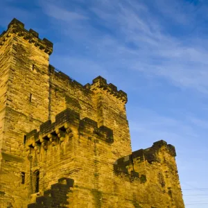 England, Tyne & Wear, Newcastle Upon Tyne. The Newcastle Castle Keep was built by Henry II between 1168-1178 and is a fine example of a genuine