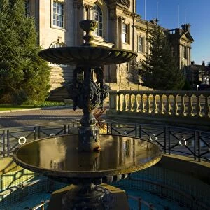England, Tyne & Wear, South Shields. Ornate fountain in the grounds of the South Shields Town Hall