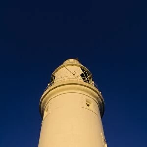 ENGLAND Tyne and Wear St Marys Island Warm evening sun illuminates the popular whitley bay landmark of