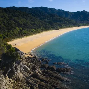 New Zealand, Nelson, Abel Tasman National Park. Goat Bay viewed from Skinner Point