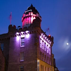Scotland, Edinburgh, Camera Obscura. The Camera Obscura is located on a tower which had originally been the townhouse of the old Larid of Cockpen. This building was to become known as the Outlook Tower before its present title of the