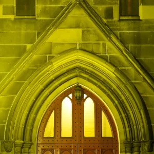 Scotland, Edinburgh, Edinburgh City. Frontage of a church along the Georgian Calton Terraces