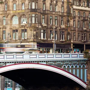 Scotland, Edinburgh, Edinburgh City. The Scotsman Building alongside the North Bridge