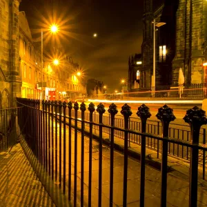 Scotland, Edinburgh, Old Town. St. Columbas Church, The Hub and Johnstone Terrace