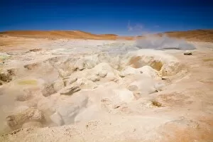 Volcano Gallery: Bolivia, Southern Altiplano, Uyuni Highlands. Fumaroles and Geysers at the Sol de Manana in the Uyuni