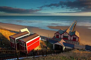Transport Gallery: England, Cleveland, Saltburn-by-the-Sea. View from the top of the funicular railway