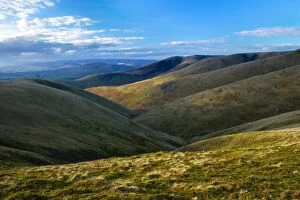 Yorkshire Gallery: England, Cumbria, The Howgills. View looking over the underlating hills of the Howgills