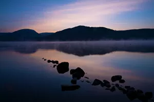 Scenery Collection: England, Cumbria, Lake District National Park. Dawn at Low Wray