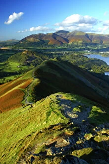 ENGLAND Cumbria Lake District National Park View from Cats Bells near Derwentwater
