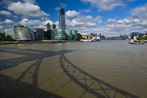 2011jfprints Collection: England, London, Southwark. View from the London Tower Bridge Looking towards the City Hall