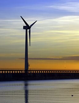 Spirit Of Northumberland Collection: England, Northumberland, Blyth offshore wind farm. Dawn, looking towards the wind turbines
