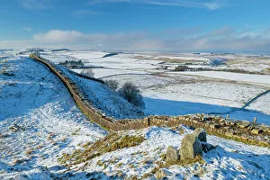 Images Dated 13th March 2023: England, Northumberland National Park, Hadrian's Wall