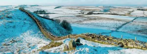 Images Dated 13th March 2023: England, Northumberland National Park, Hadrian's Wall
