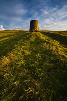 England, Northumberland, North Pennines. The remains of an old smelting flue on Dryburn Moor near Allendale England, Northumberland, North Pennines. The remains of an old smelting flue on Dryburn Moor near Allendale