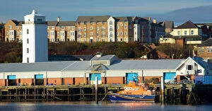 Tyne Book Gallery: England, Tyne & Wear, North Shields. Tynemouth RNLI station located on the East Quayside at North