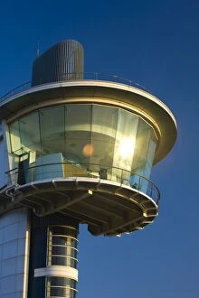 Northern County Gallery: England, Tyne and Wear, Wallsend. A space age viewing platform overlooking the Segedunum fort