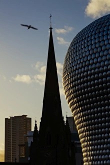 England, West Midlands, Birmingham. Abstract shapes of the modern Selfridges building